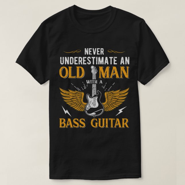 Mens Dad shirt never underestimate an old man with (Design Front)