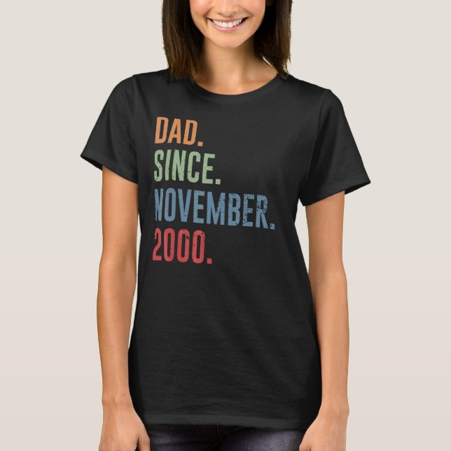 Mens Dad Since November 2000 T-Shirt (Front)