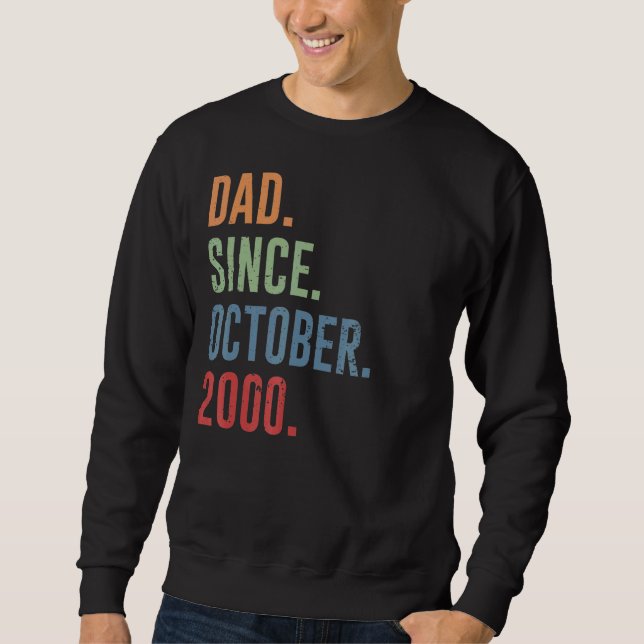 Mens Dad Since October 2000 Sweatshirt (Front)
