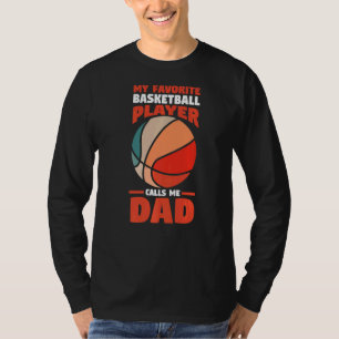 Mens Dad Son Father Basketball Player T-Shirt