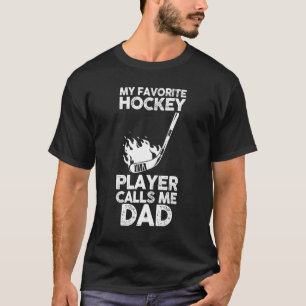 Mens Dad Son Father Hockey Player T-Shirt