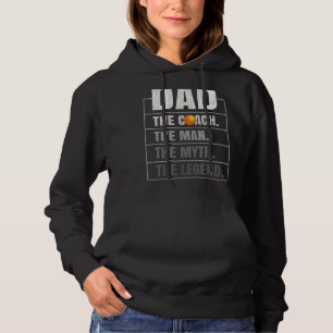 Mens Dad The Coach Man Myth The Legend Table Tenni Hoodie