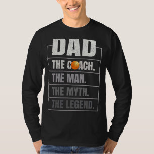 Mens Dad The Coach Man Myth The Legend Table Tenni T-Shirt