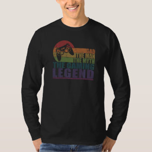 Mens Dad The Man The Myth The Gaming Legend Gamer T-Shirt