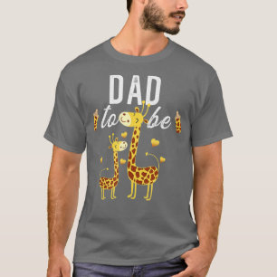 Mens Dad To Be Giraffe Baby Shower Cute  T-Shirt