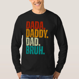 Mens Dad Vintage Dada Daddy Dad Bruh   For Father' T-Shirt