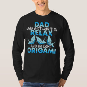 Mens Dad Who Do Some Origami Paper Folding Origami T-Shirt
