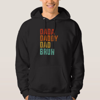 Mens Dada Daddy Dad Bruh Father's Day   Dad Life V Hoodie