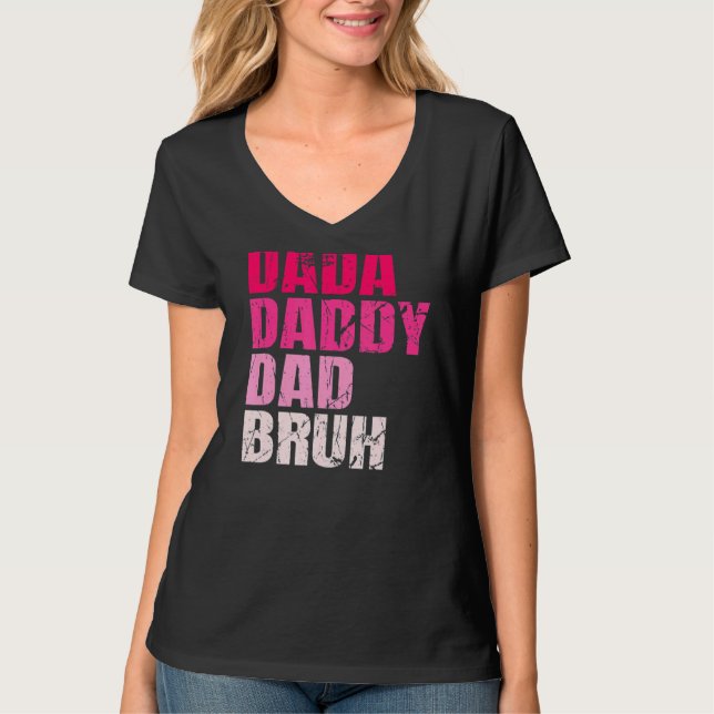 Mens Dada Daddy Dad Bruh Who Loves From Son Boys F T-Shirt (Front)