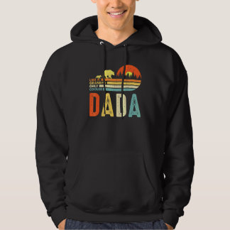 Mens Dada Like A Grandpa Only Cooler For Men Retro Hoodie