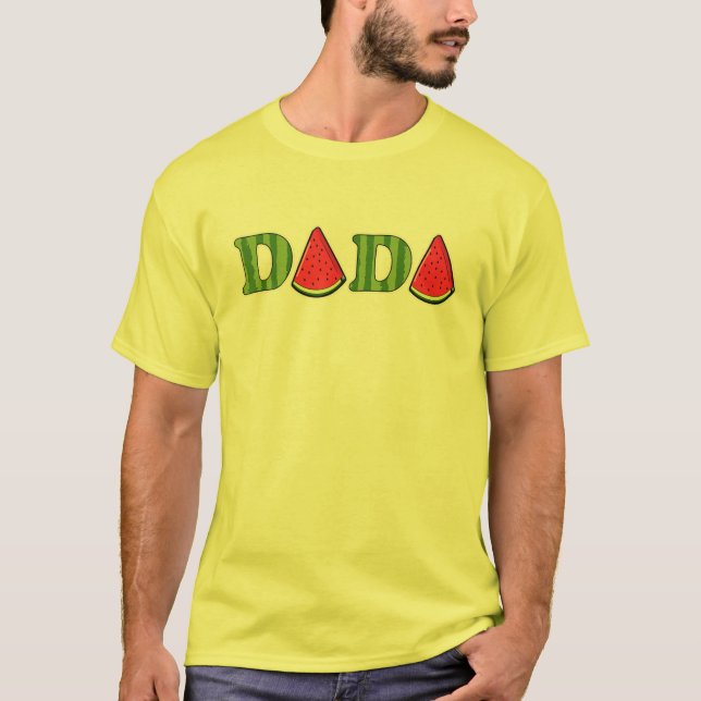Mens Dada Watermelon Summer Fruit Watermelon Slice T-Shirt (Front)