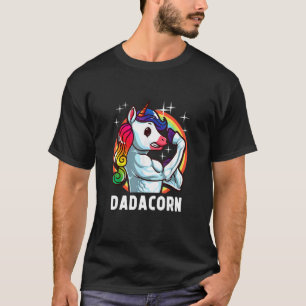 Mens Dadacorn Cute Unicorn Dad Gym Workout Father' T-Shirt