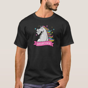 Mens Dadacorn Father Daughter Unicorn Dad Father' T-Shirt