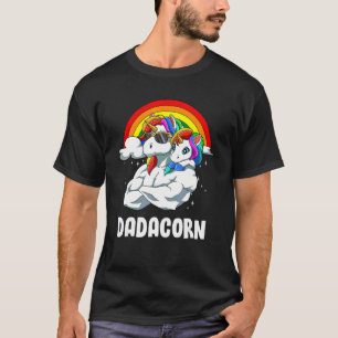 Mens Dadacorn Father Daughter Unicorns Father's D T-Shirt