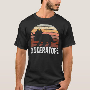 Mens Dadceratops Triceratops Dinosaur Prehistoric T-Shirt