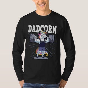 Mens Dadcorn Daddy Unicorn Grandpa Uncle Fathers D T-Shirt