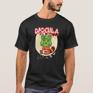 Mens Dadcula Dracule Vampire Dad Halloween Party F T-Shirt
