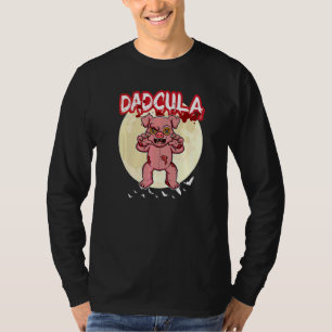Mens Dadcula Dracule Vampire Dad Halloween Party F T-Shirt