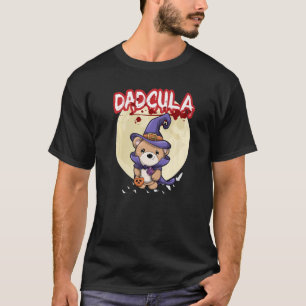 Mens Dadcula Dracule Vampire Dad Halloween Party F T-Shirt
