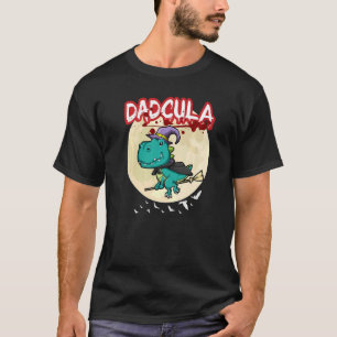 Mens Dadcula Dracule Vampire Dad Halloween Party F T-Shirt