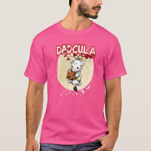 Mens Dadcula Dracule Vampire Dad Halloween Party F T-Shirt