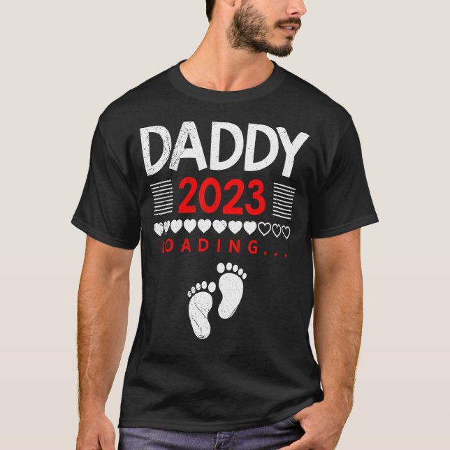 Mens Daddy 2023 Loading Dad To Be 2023 T-Shirt (Front)