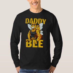 Mens Daddy Bee Beekeeping Honey Daddy With Daughte T-Shirt