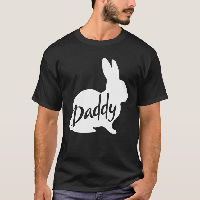 Mens Daddy Bunny Rabbit Father Dad Easter T-Shirt (Front)