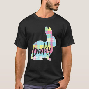 Mens Daddy Bunny Rabbit Pastel Plaid Father Dad Ea T-Shirt