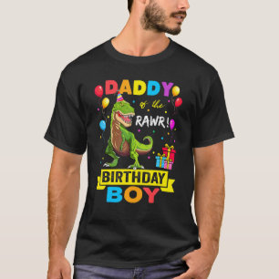 Mens Daddy Dinosaur   Cute Birthday Boy Family App T-Shirt