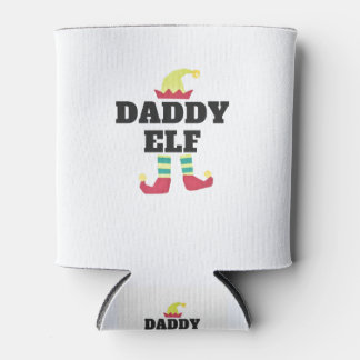 Mens Daddy Elf Funny Matching Christmas Gift Can Cooler