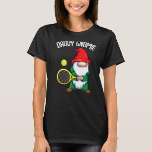 Mens Daddy Gnome Fathers Day Cool Tennis Dad Papa T-Shirt