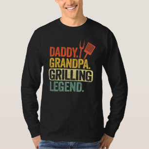 Mens Daddy Grandpa Grilling Legend Grillfather Dad T-Shirt