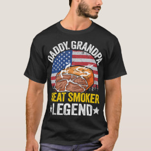 Mens Daddy Grandpa Meat Smoker Legend Brisket Dad  T-Shirt