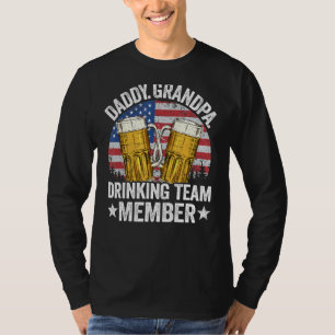 Mens Daddy Grandpa Usa Drinking Team Member 4th Of T-Shirt