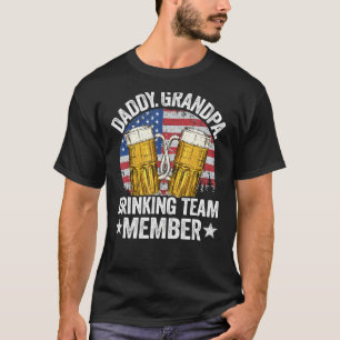 Mens Daddy Grandpa Usa Drinking Team Member 4th Of T-Shirt