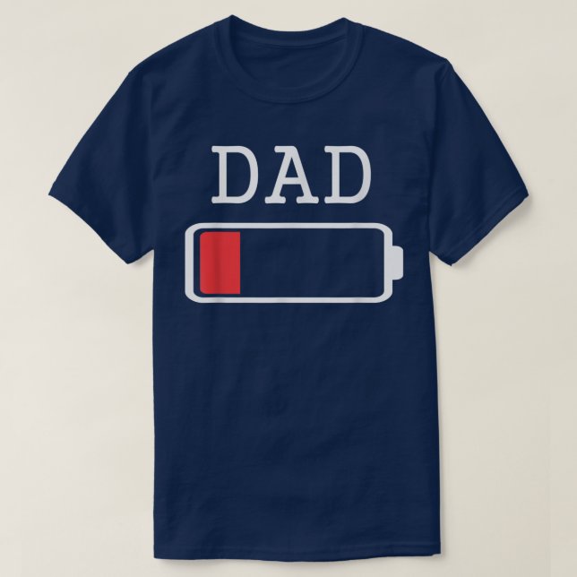 Mens Daddy Low BatteryEmpty Matching Father s  T-Shirt (Design Front)