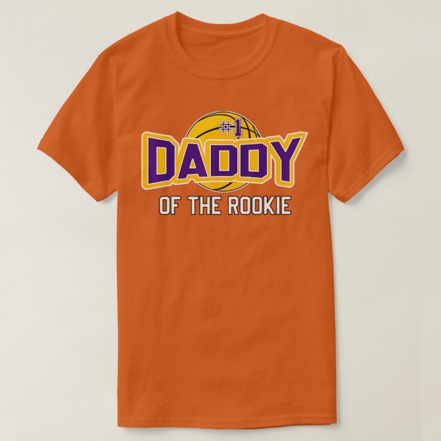 Mens Daddy of Rookie Year 1st Birthday Basketball  T-Shirt (Design Front)