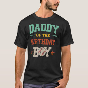 Mens Daddy Of The Birthday Boy Football  Vintage R T-Shirt
