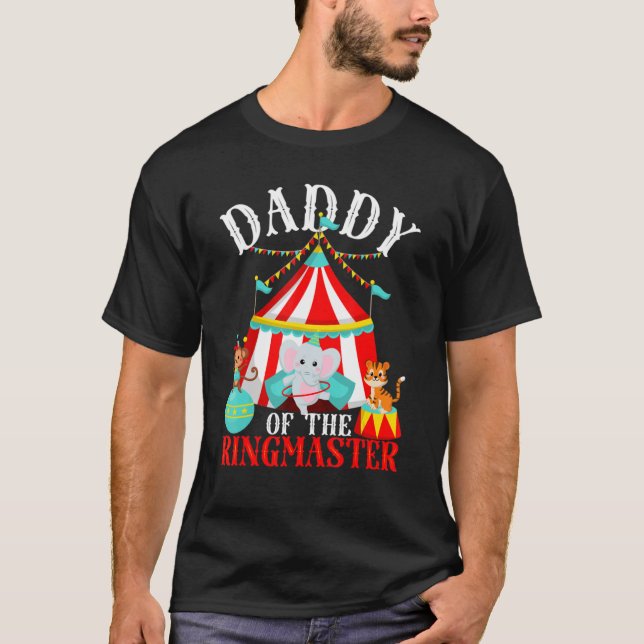 Mens Daddy Of The Ringmaster Kids Carnival Party B T-Shirt (Front)
