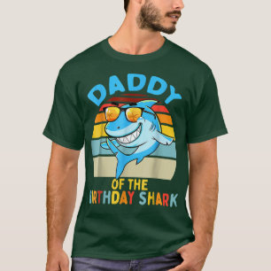 Mens Daddy Of The Shark Birthday Dad Matching Fami T-Shirt
