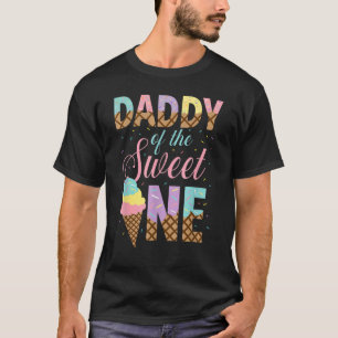 Mens Daddy Of The Sweet One Ice Cream 1st First Bi T-Shirt