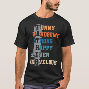 Mens Daddy Papa Fatherhood Best Dad Ever Fathers D T-Shirt