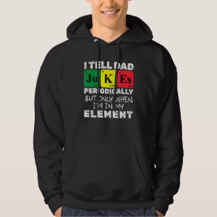 Mens Daddy Periodic Table Element Jokes  Father Jo Hoodie