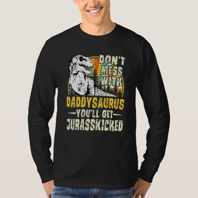 Mens Daddy Rex Saurus Papasaurus Dinosaurs Men Fat T-Shirt (Front)