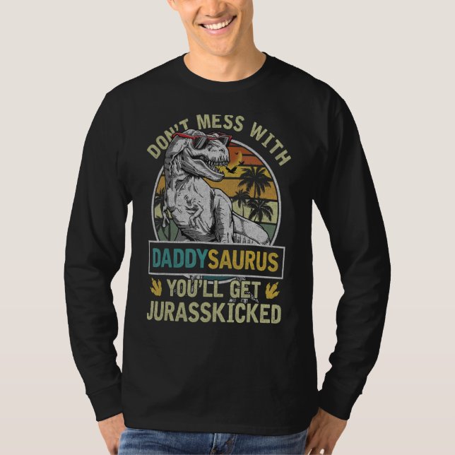 Mens Daddy Rex Saurus Papasaurus Dinosaurs Men Fat T-Shirt (Front)