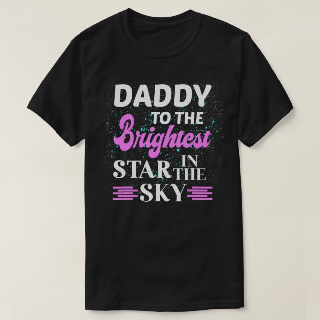 Mens Daddy To An Angel Baby  Baby Loss for Dad  T-Shirt (Design Front)