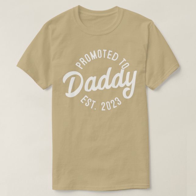Mens Daddy To Be New Dad First Time Father Promote T-Shirt (Design Front)
