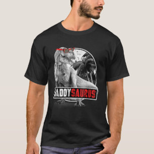 Mens Daddysaurus Rex Dad Dinosaur Daddy Saurus Fat T-Shirt