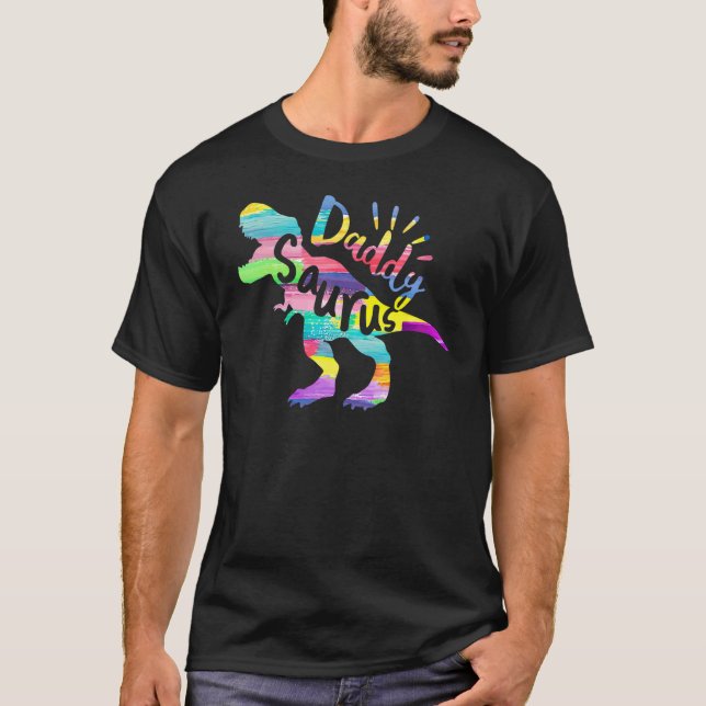 Mens Daddysaurus Rex Dinosaur Daddy Saurus Matchin T-Shirt (Front)